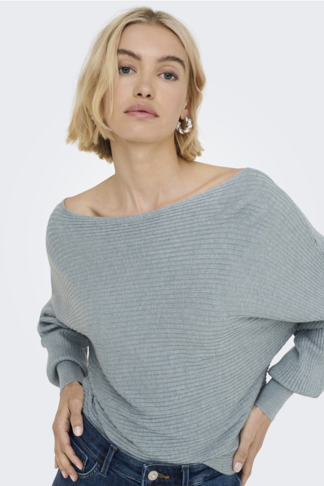 ONLADALINE LIFE L/S SHORT PULLO KNT 15226298 Arona/W. MELANGE